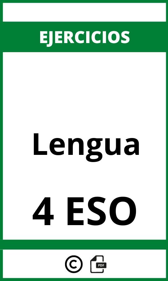 Ejercicios Lengua 4 ESO PDF
