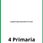 Ejercicios Lengua 4 Primaria Anaya Aprender Es Crecer PDF