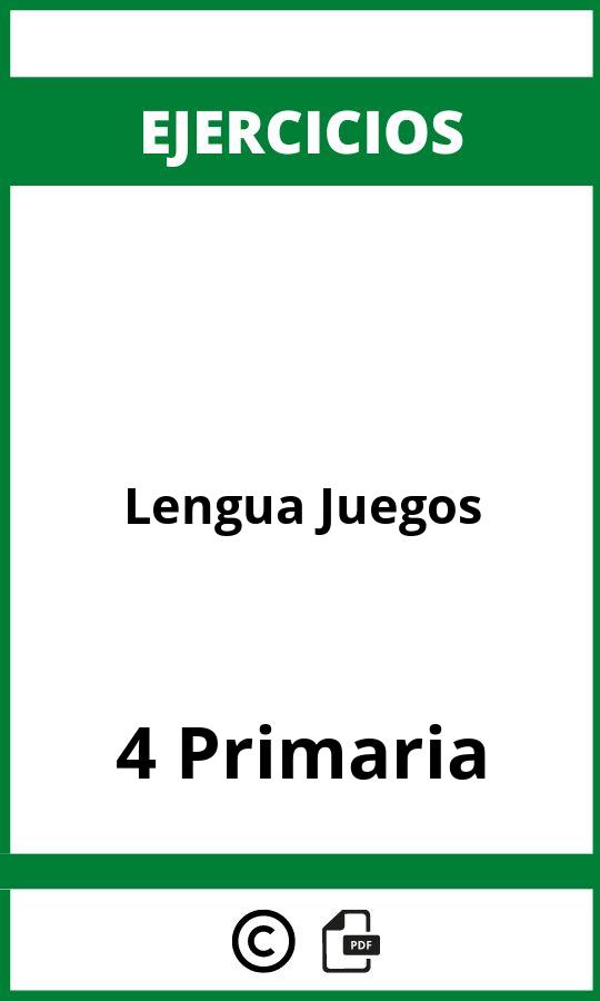 Ejercicios Lengua 4 Primaria PDF Juegos
