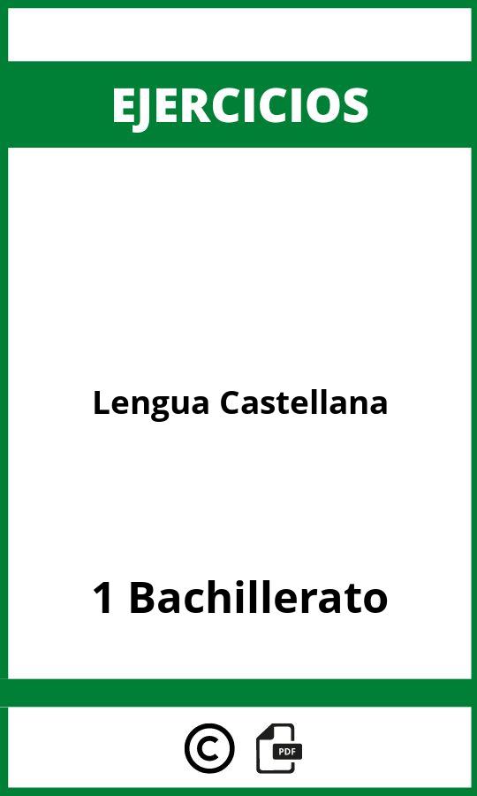 Ejercicios Lengua Castellana 1 Bachillerato PDF