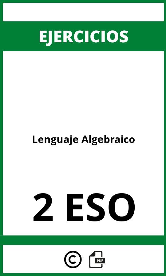 Ejercicios Lenguaje Algebraico 2 ESO PDF