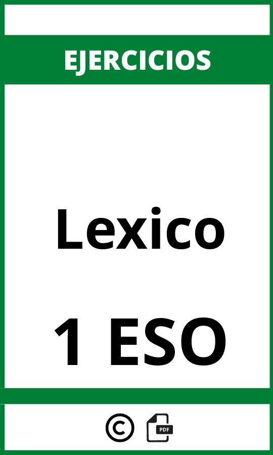 Ejercicios Lexico 1 ESO PDF