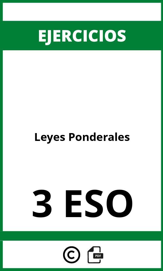 Ejercicios Leyes Ponderales 3 ESO PDF