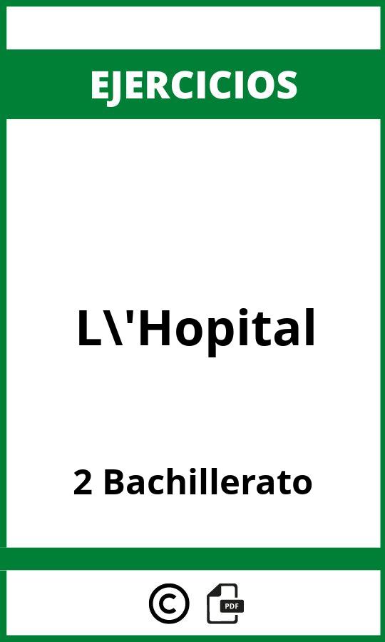 Ejercicios L'Hopital 2 Bachillerato PDF