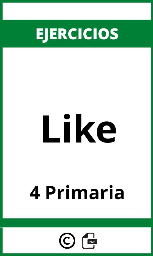 Ejercicios Like 4 Primaria PDF