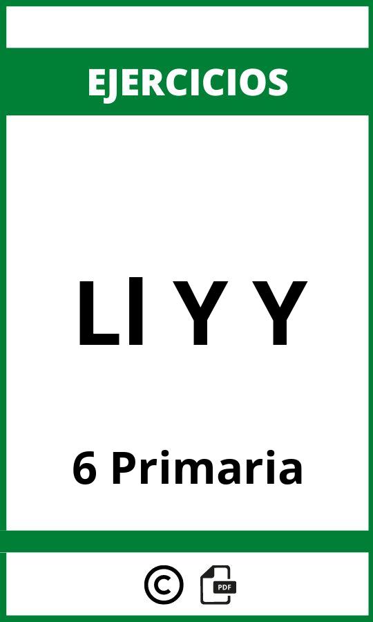 Ejercicios Ll Y Y 6 Primaria PDF