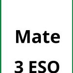 Ejercicios Mate 3 ESO PDF