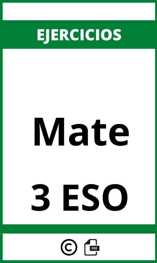Ejercicios Mate 3 ESO PDF