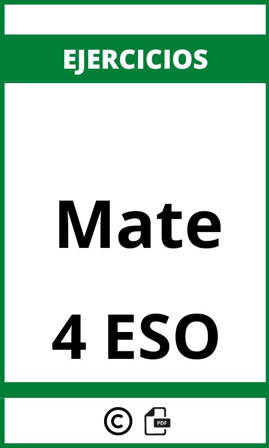 Ejercicios Mate 4 ESO PDF