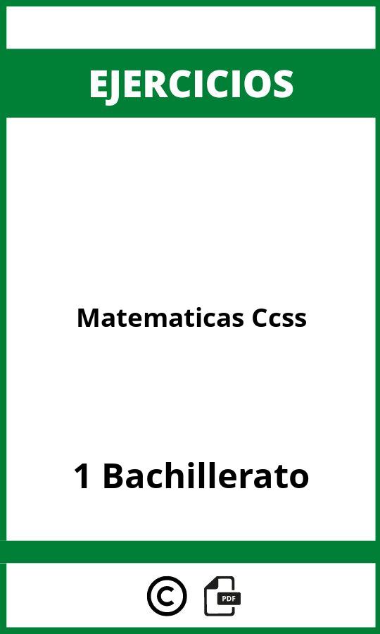 Ejercicios Matematicas 1 Bachillerato Ccss PDF