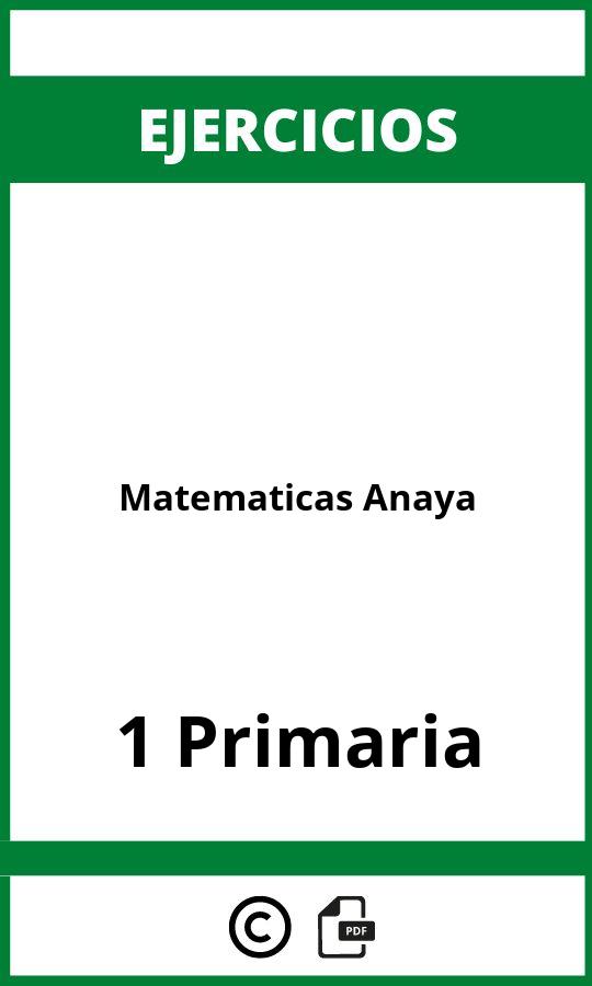 Ejercicios Matematicas 1 Primaria Anaya PDF
