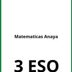 Ejercicios Matematicas 3 ESO PDF  Anaya