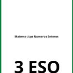 Ejercicios Matematicas 3 ESO Numeros Enteros PDF