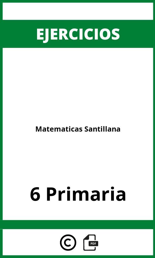 Ejercicios Matematicas 6 Primaria PDF  Santillana
