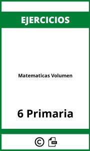 Ejercicios Matematicas 6 Primaria Volumen PDF