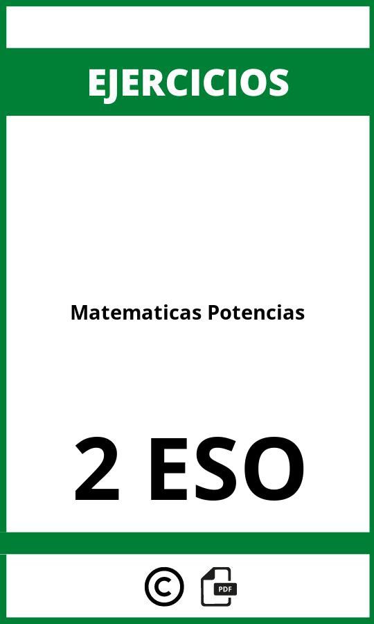 Ejercicios Matematicas Potencias 2 ESO PDF