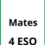 Ejercicios Mates 4 ESO PDF
