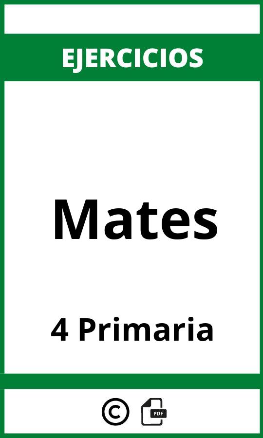 Ejercicios Mates 4 Primaria PDF
