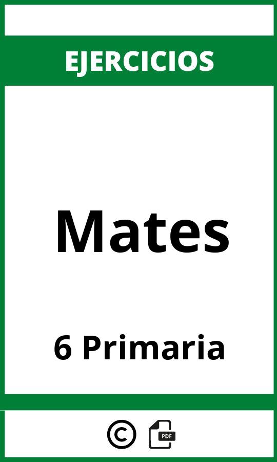 Ejercicios Mates 6 Primaria PDF