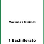 Ejercicios Maximos Y Minimos 1 Bachillerato PDF