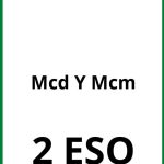 Ejercicios Mcd Y Mcm 2 ESO PDF