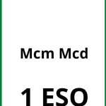 Ejercicios Mcm Mcd 1 ESO PDF Ejercicios Mcm Mcd 1 ESO PDF