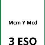 Ejercicios Mcm Y Mcd 3 ESO PDF