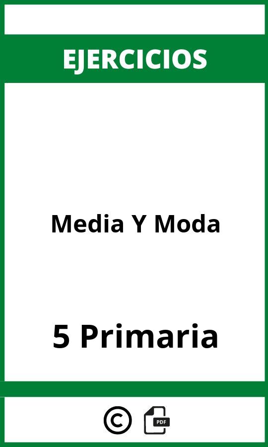 Ejercicios Media Y Moda 5 Primaria PDF