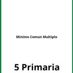 Ejercicios Minimo Comun Multiplo 5 Primaria PDF