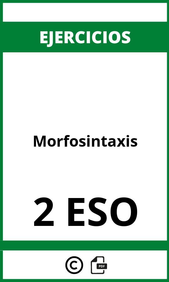 Ejercicios Morfosintaxis 2 ESO PDF