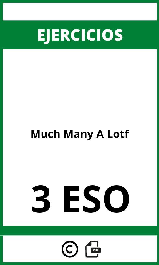 Ejercicios Much Many A Lot Of 3 ESO PDF