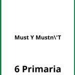Ejercicios Must Y Mustn'T 6 Primaria PDF