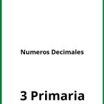 Ejercicios Numeros Decimales 3 Primaria PDF