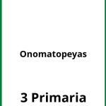 Ejercicios Onomatopeyas 3 Primaria PDF