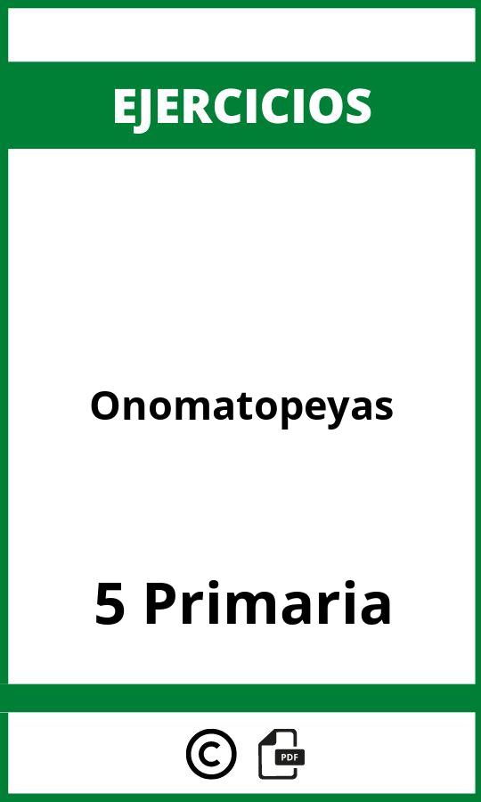 Ejercicios Onomatopeyas 5 Primaria PDF
