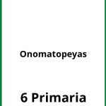 Ejercicios Onomatopeyas 6 Primaria PDF