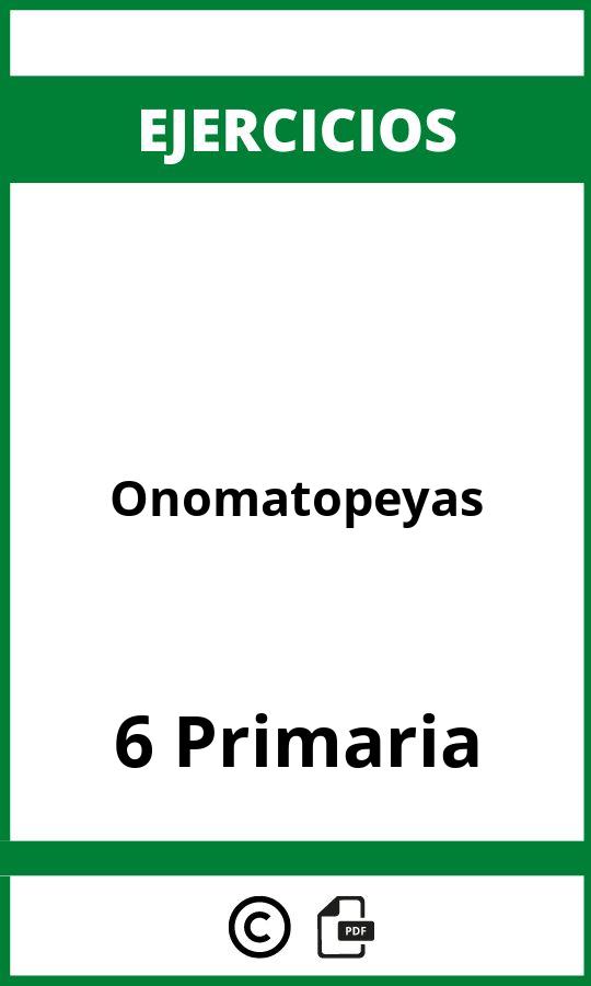 Ejercicios Onomatopeyas 6 Primaria PDF