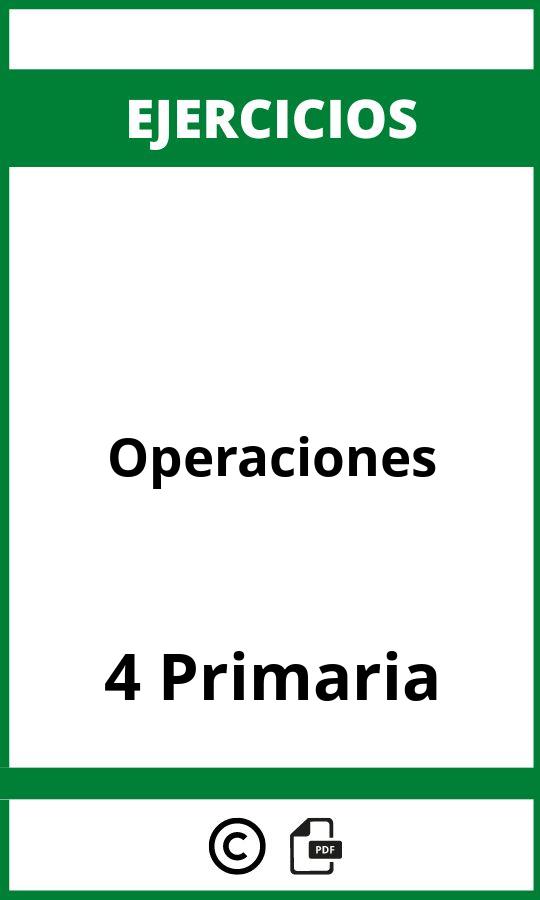 Ejercicios Operaciones 4 Primaria PDF