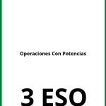 Ejercicios Operaciones Con Potencias 3 ESO PDF