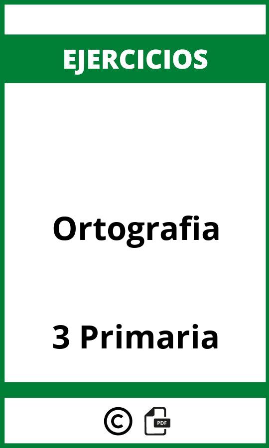 Ejercicios Ortografia 3 Primaria PDF