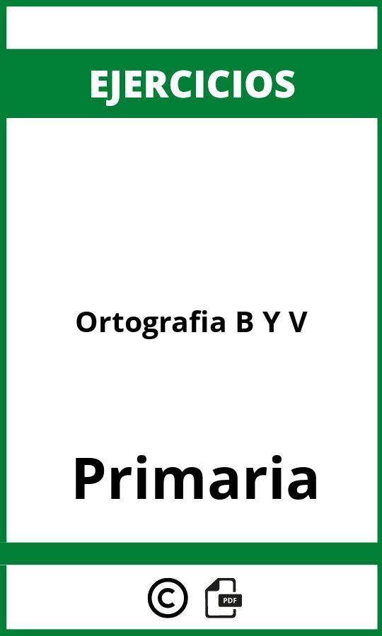 Ejercicios Ortografia B Y V Primaria PDF