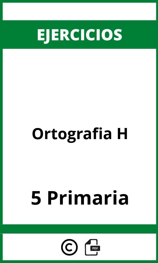 Ejercicios Ortografia H 5 Primaria PDF