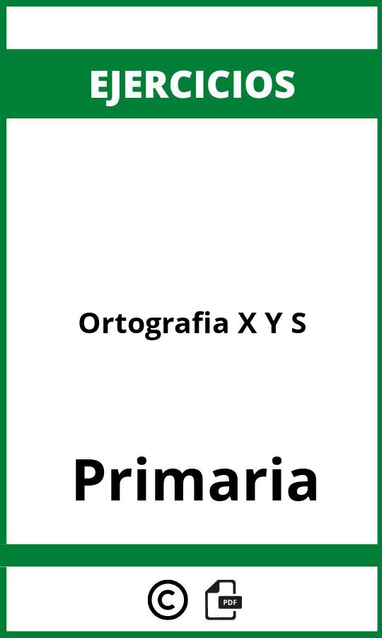 Ejercicios Ortografia X Y S PDF Primaria