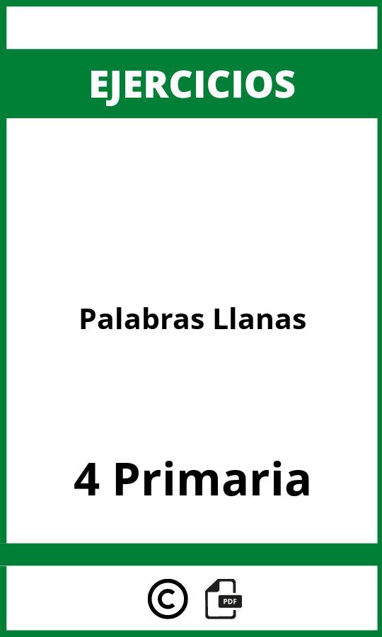 Ejercicios Palabras Llanas 4 Primaria PDF