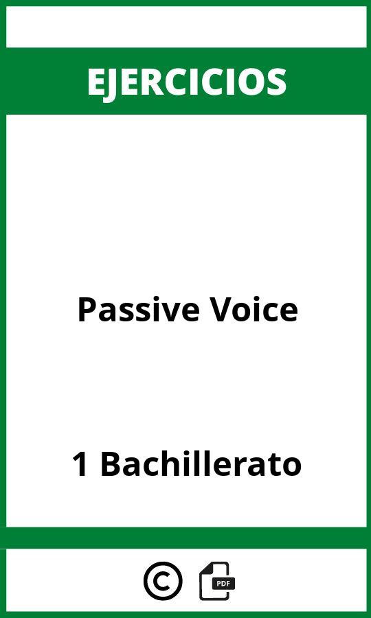 Ejercicios Passive Voice 1 Bachillerato PDF