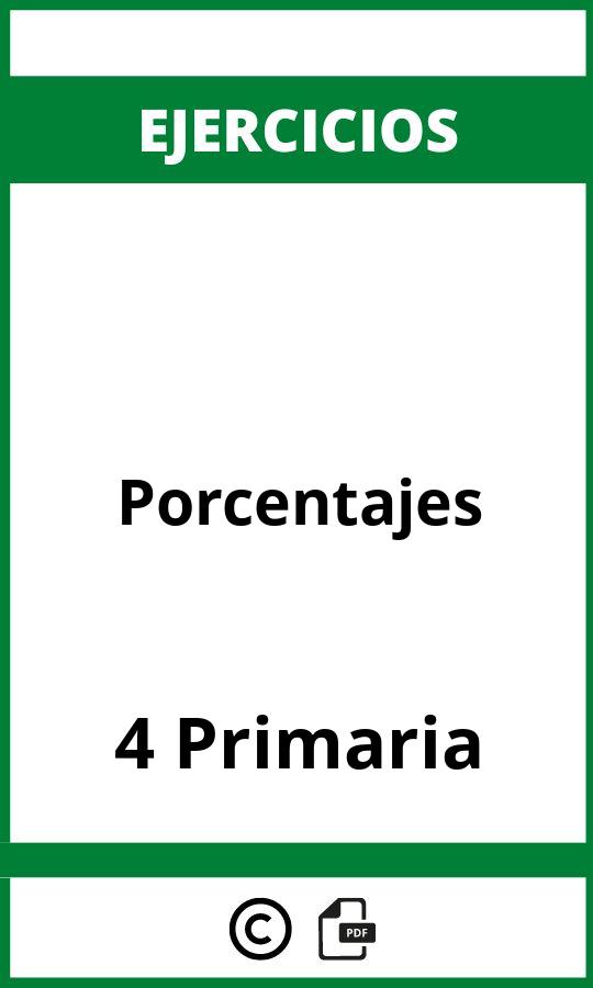 Ejercicios Porcentajes 4 Primaria PDF