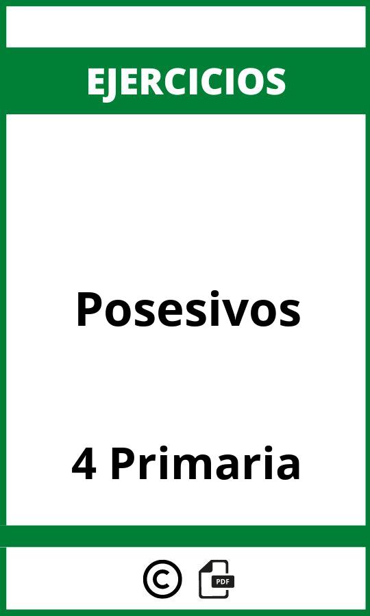Ejercicios Posesivos 4 Primaria PDF