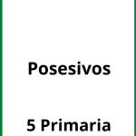Ejercicios Posesivos 5 Primaria PDF