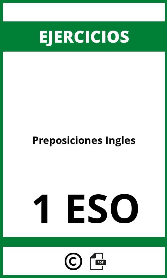 Ejercicios Preposiciones Ingles 1 ESO PDF