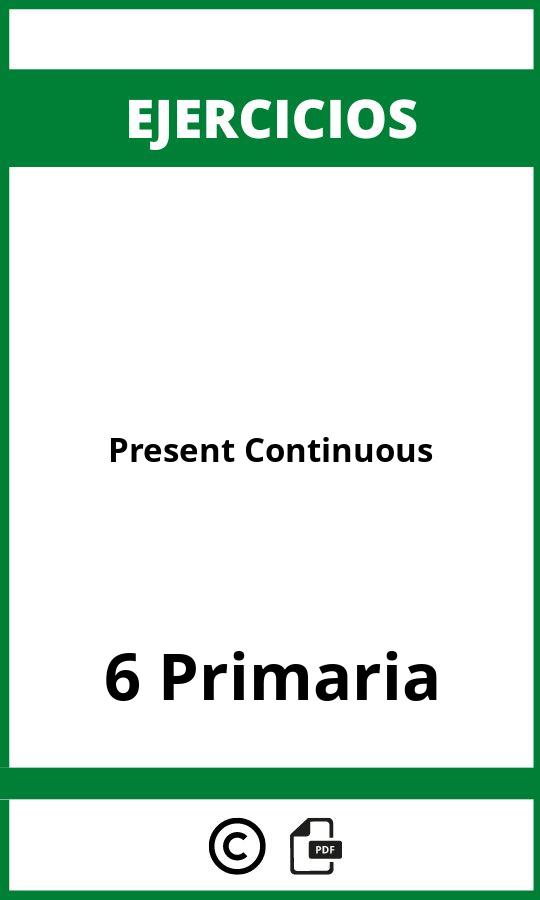 Ejercicios Present Continuous 6 Primaria PDF